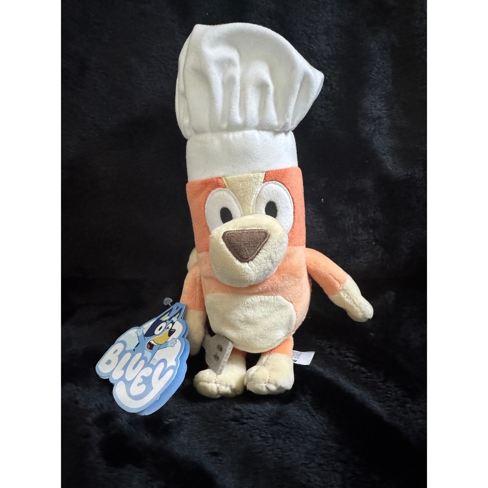 Bluey Bingo Chef Plush Toy 8 inch Stuffed Animal Moose Toys New with Tags